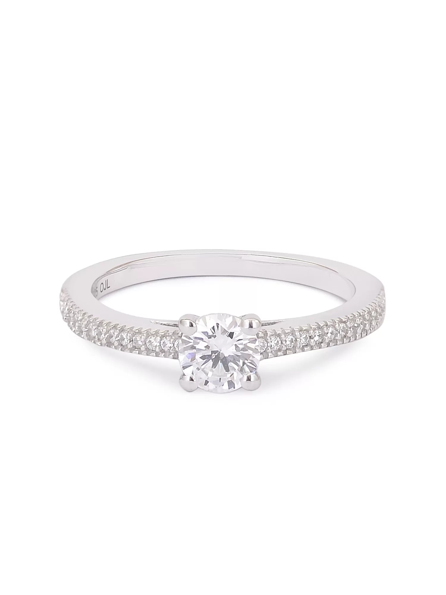 1.03 Carat Ornate Jewels American Diamond Solitaire Ring