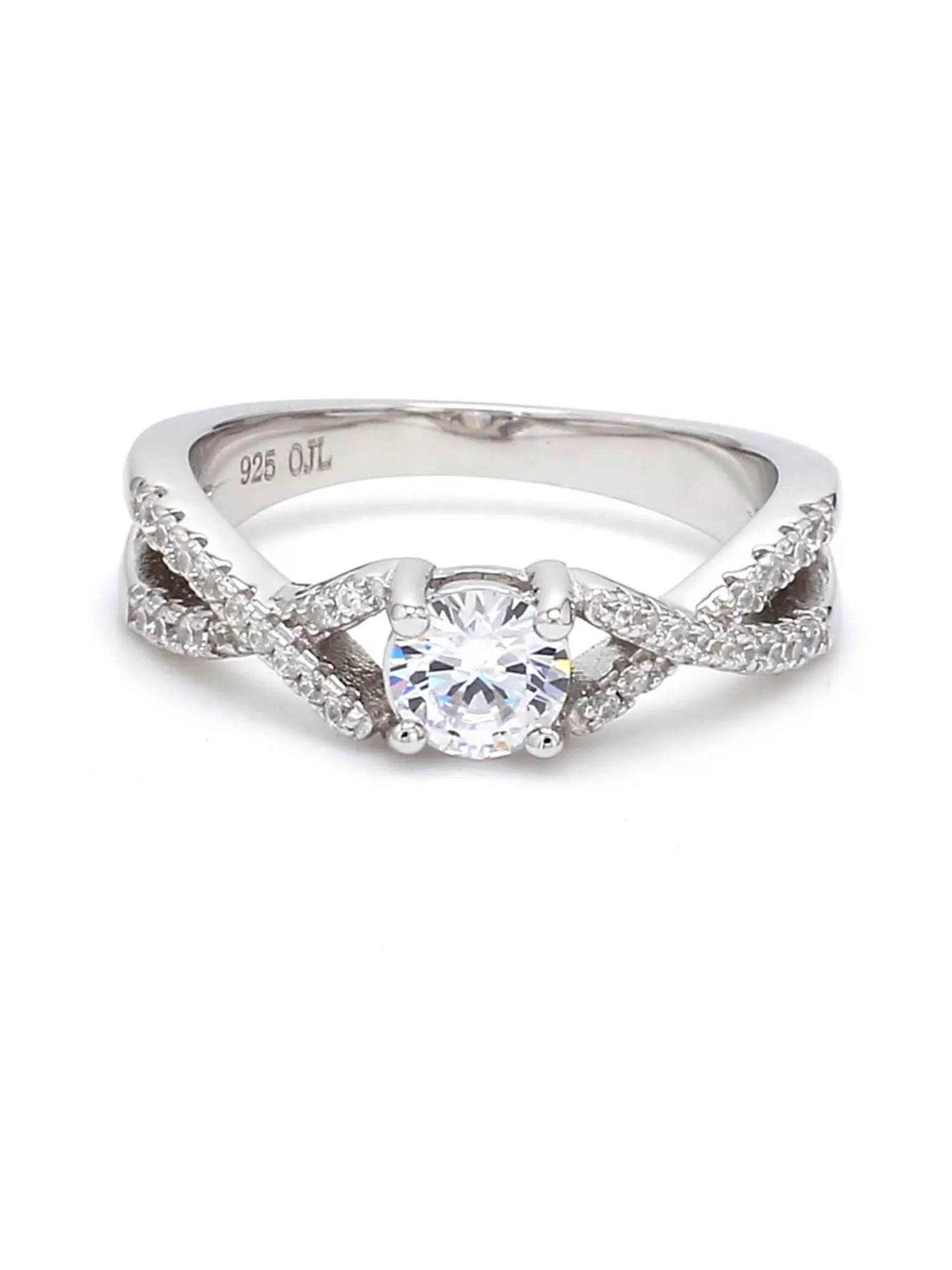 925 Silver Cubic Zirconia 0.6 Carat Solitaire Promise Ring