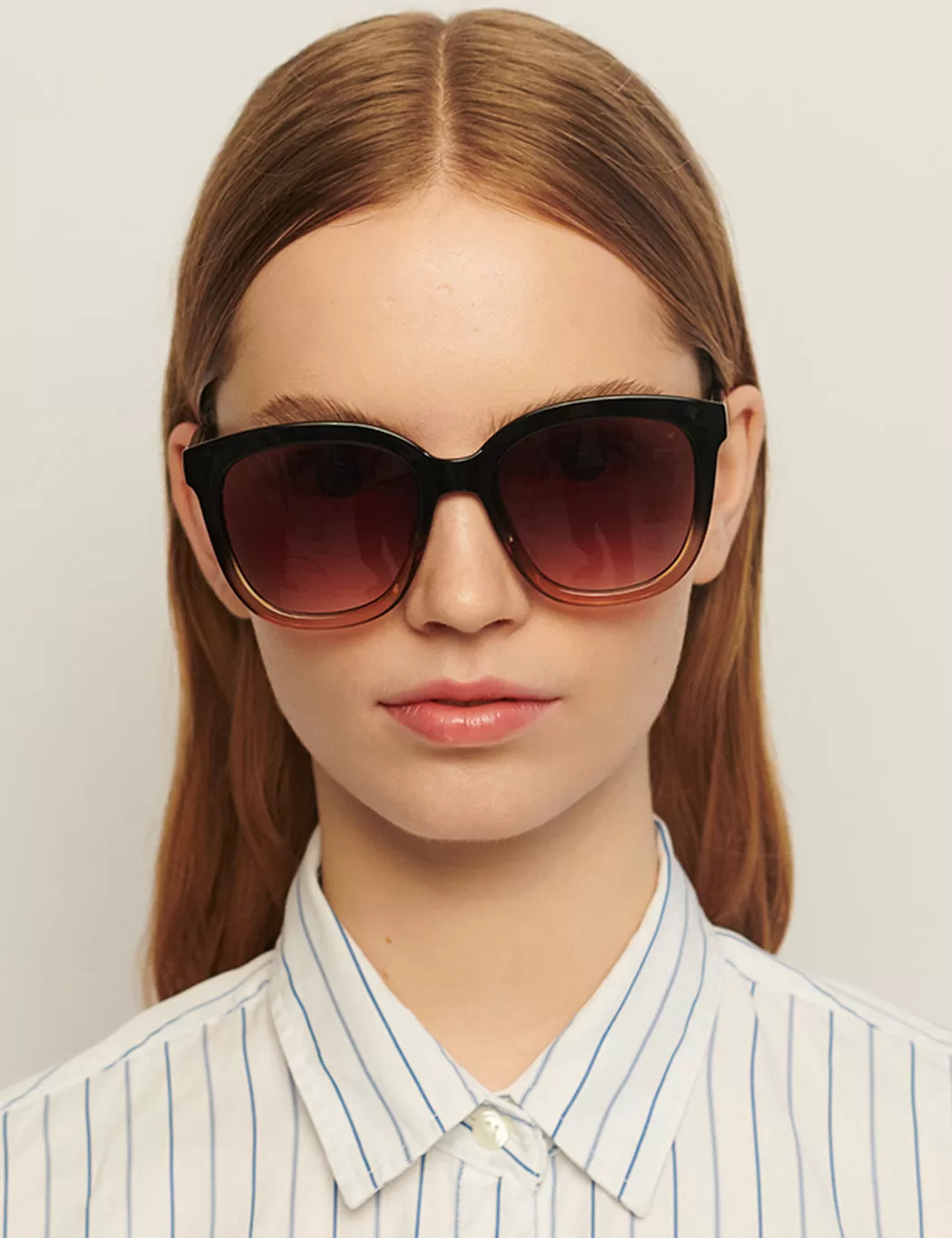 A. Kjaerbede Billy Sunglasses - Black/Brown Transparent