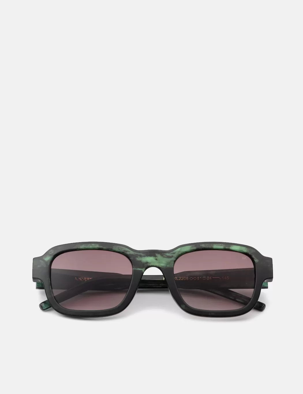 A. Kjaerbede Halo Sunglasses - Green Marble Transparent