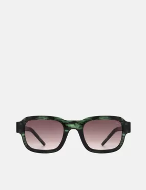 A. Kjaerbede Halo Sunglasses - Green Marble Transparent