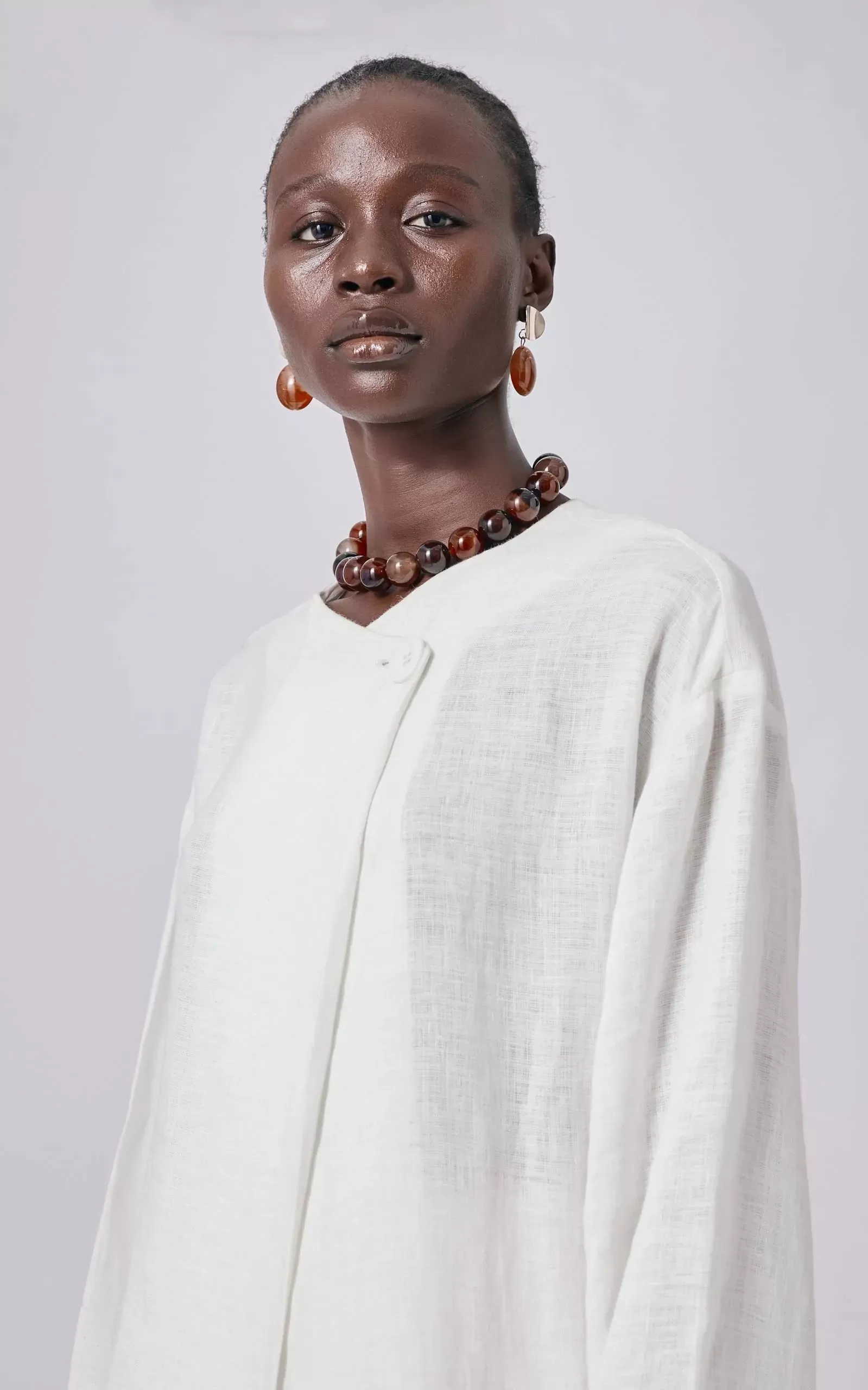 Abiola Olusola LIGHTWEIGHT OVERSIZED LINEN MOKO SHIRT