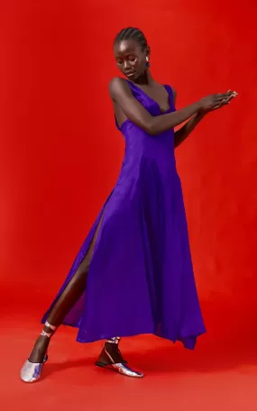 Abiola Olusola TWO SLITS ON THE SIDES AND FRONT LIGHTWEIGHT RIBAYI DRESS