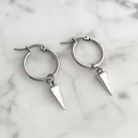 ARLYSS silver spike hoop earrings