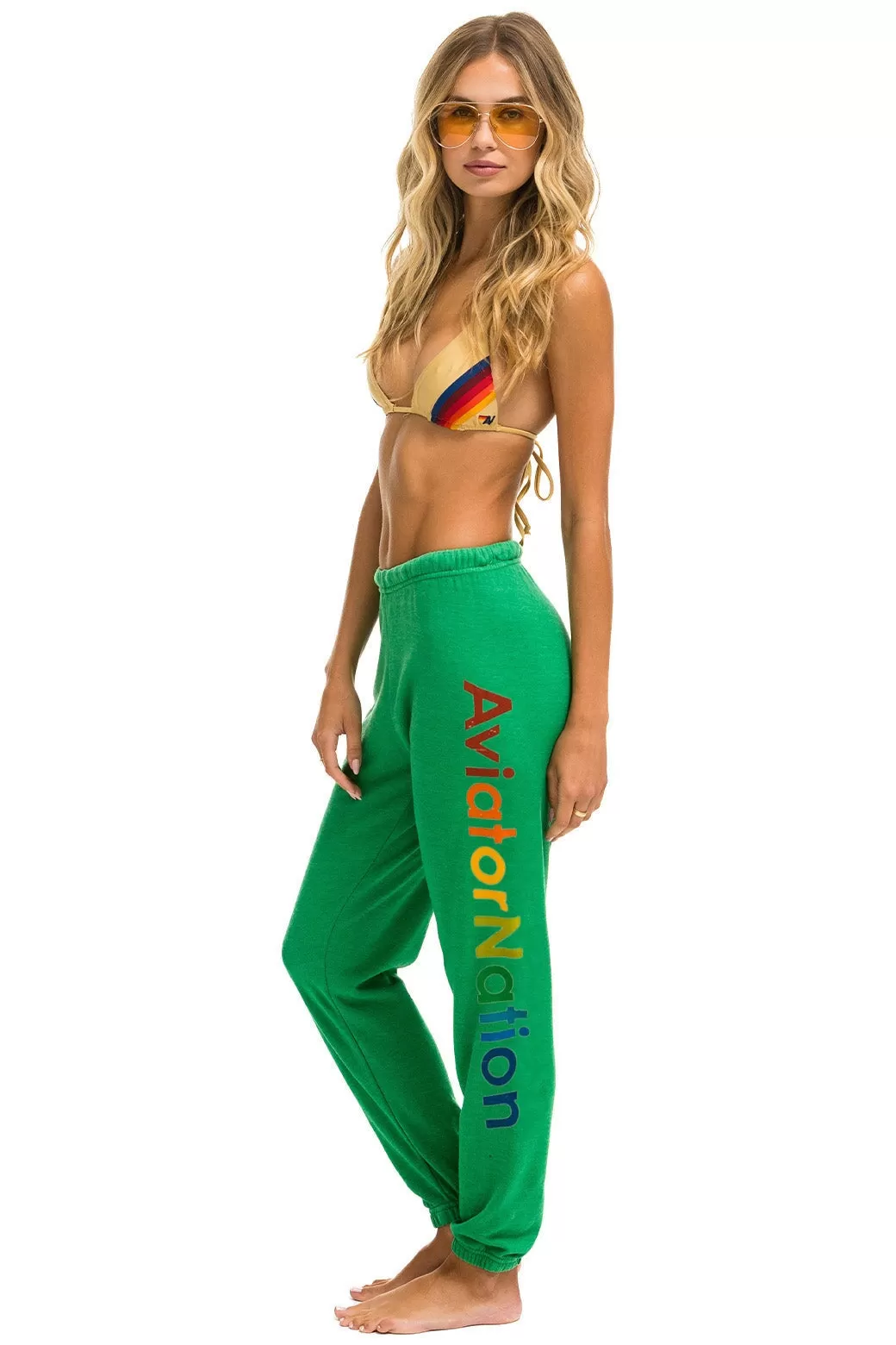 AVIATOR NATION SAN FRANCISCO SWEATPANTS - KELLY GREEN