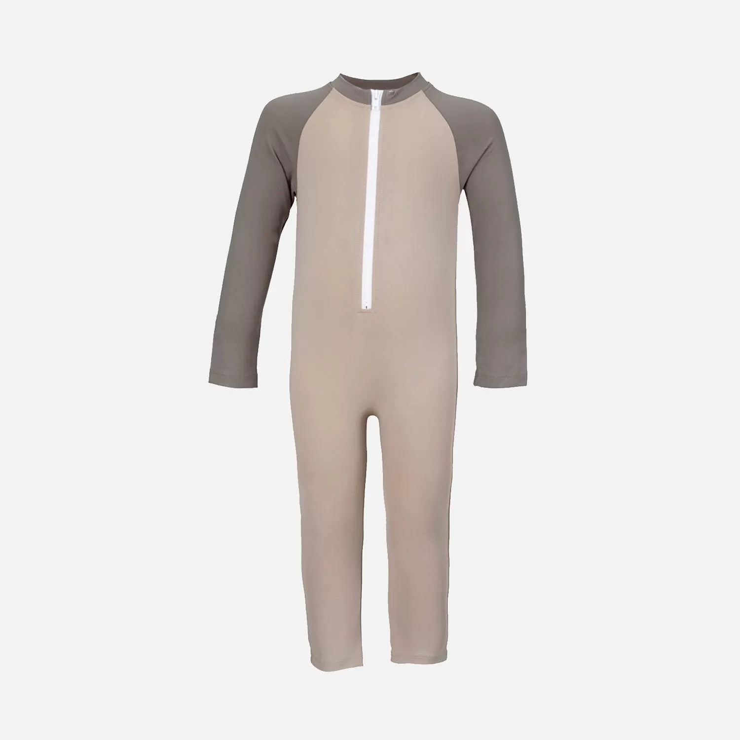 Baby & Kids UV LS Swim Bodysuit - Cappuccino/Taupe