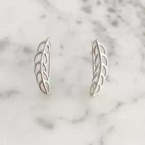 BANKS sterling silver leaf crawlers or earrings