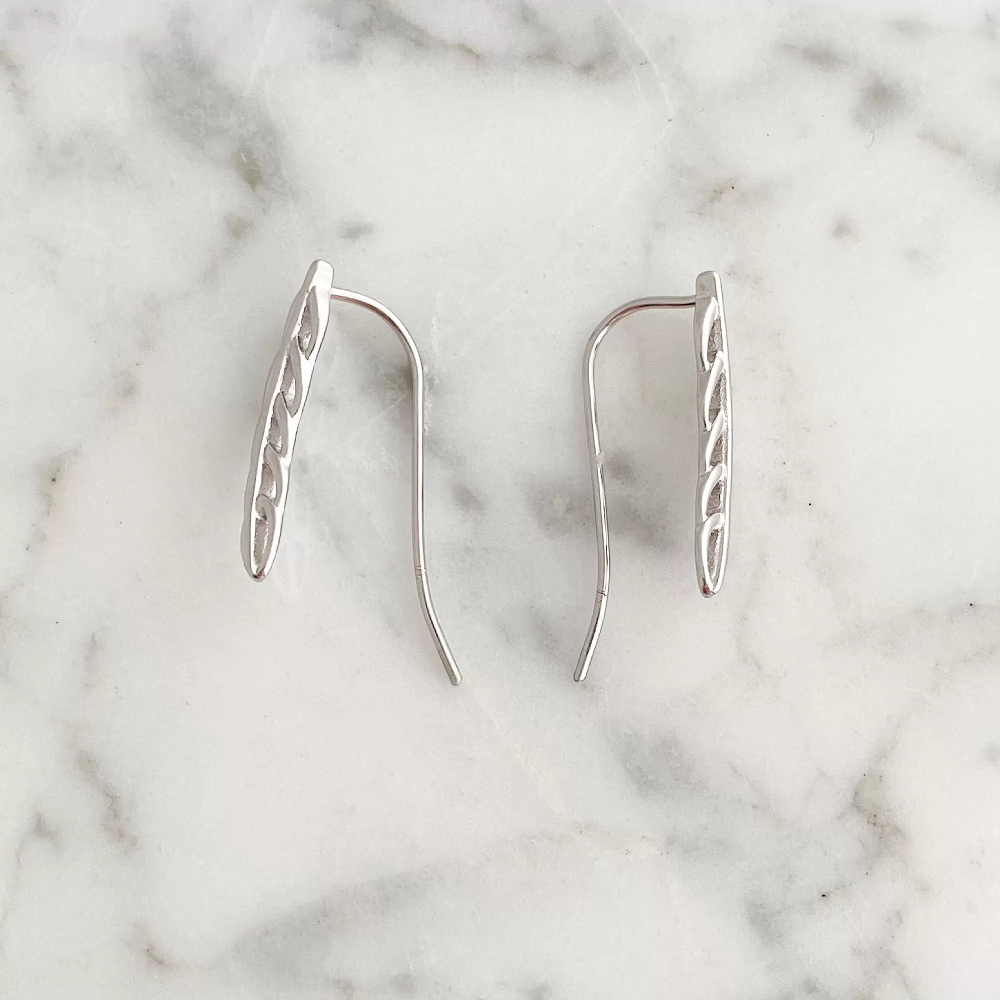 BANKS sterling silver leaf crawlers or earrings