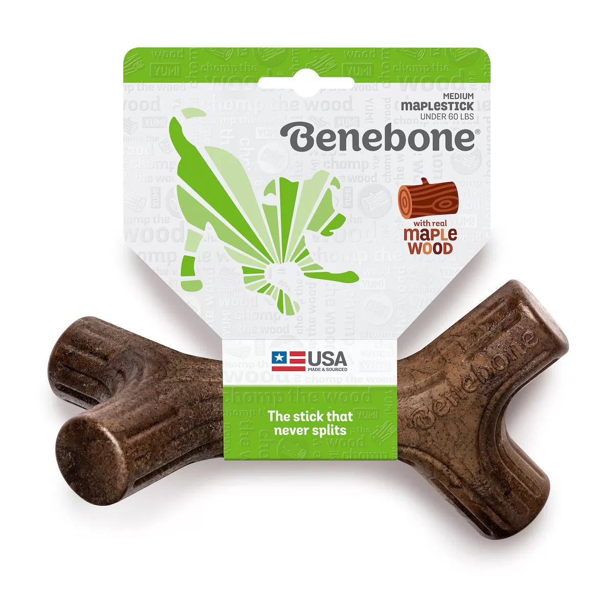 Benebone Maplestick Durable Dog Chew Toy, Real Maplewood