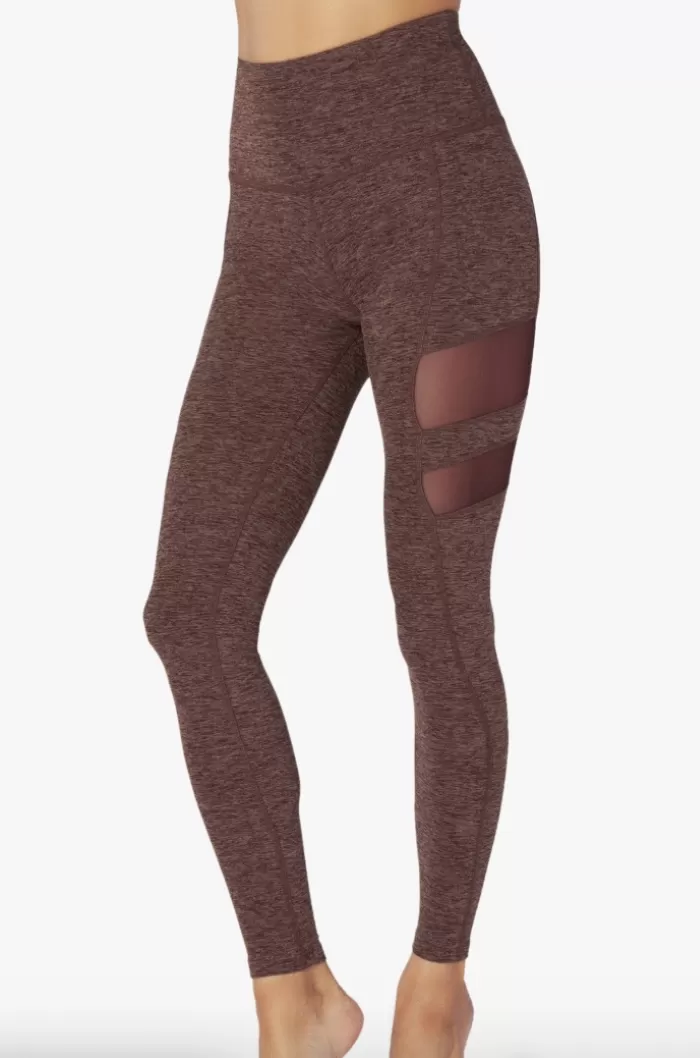 Beyond Yoga Iconic Silhouette Mesh Legging Red Rock