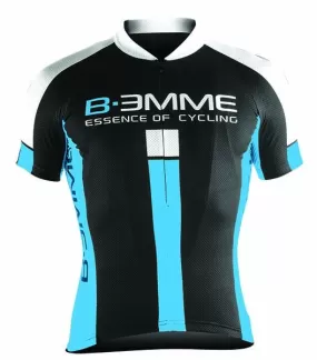 Biemme Identity Short Sleeve Jersey - Black-White-Sky Blue