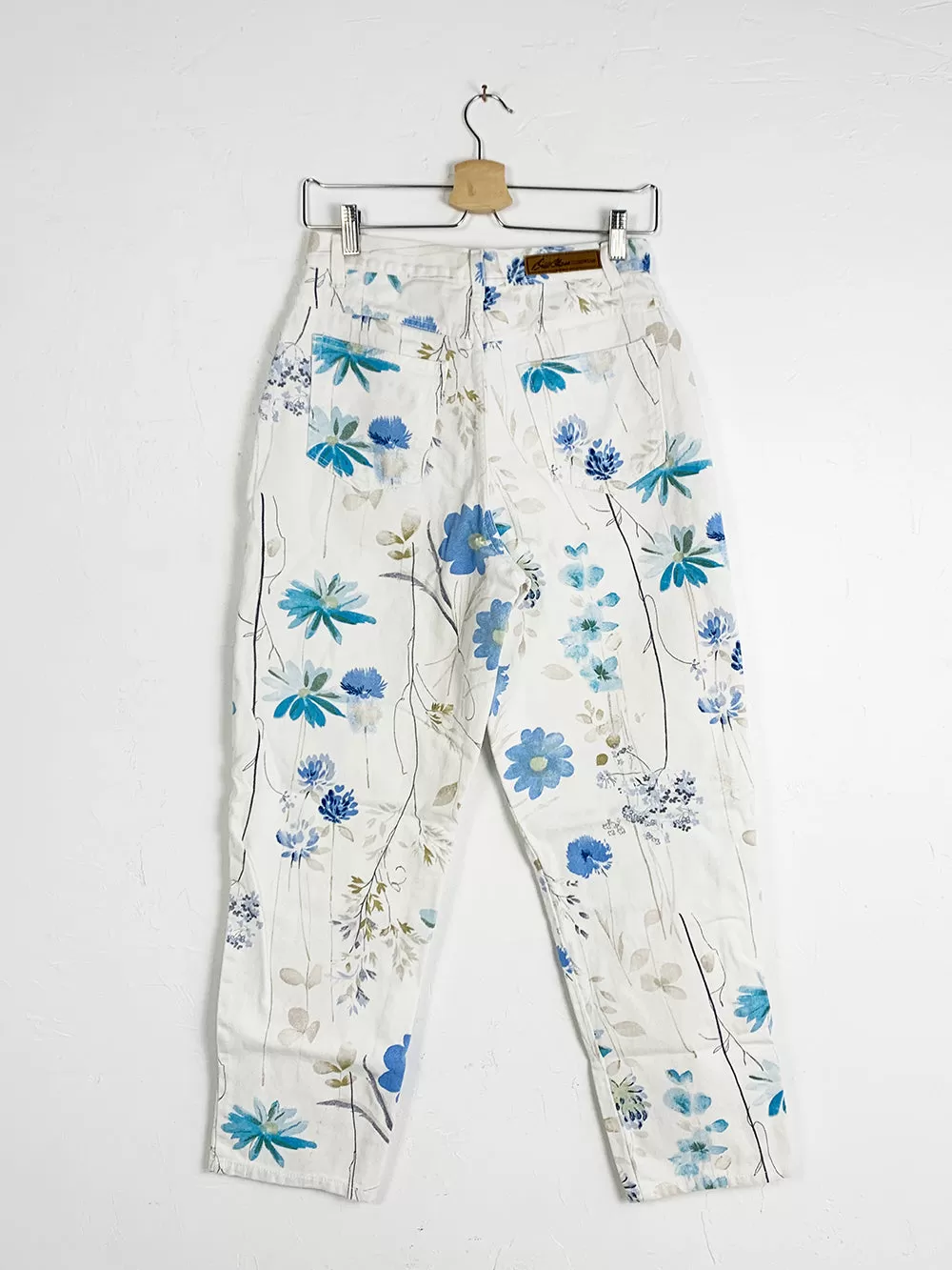 Bill Blass Blue Floral Jeans