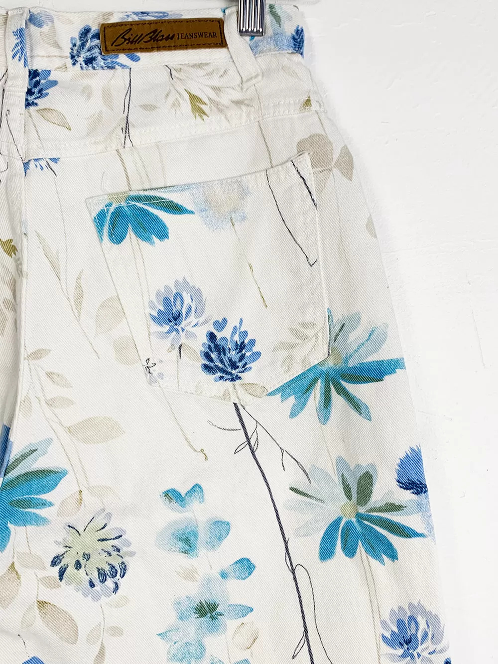 Bill Blass Blue Floral Jeans