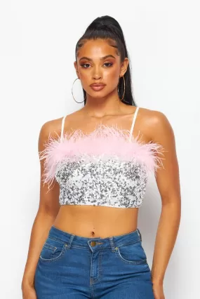 Bling This Way Sequin Crop Top