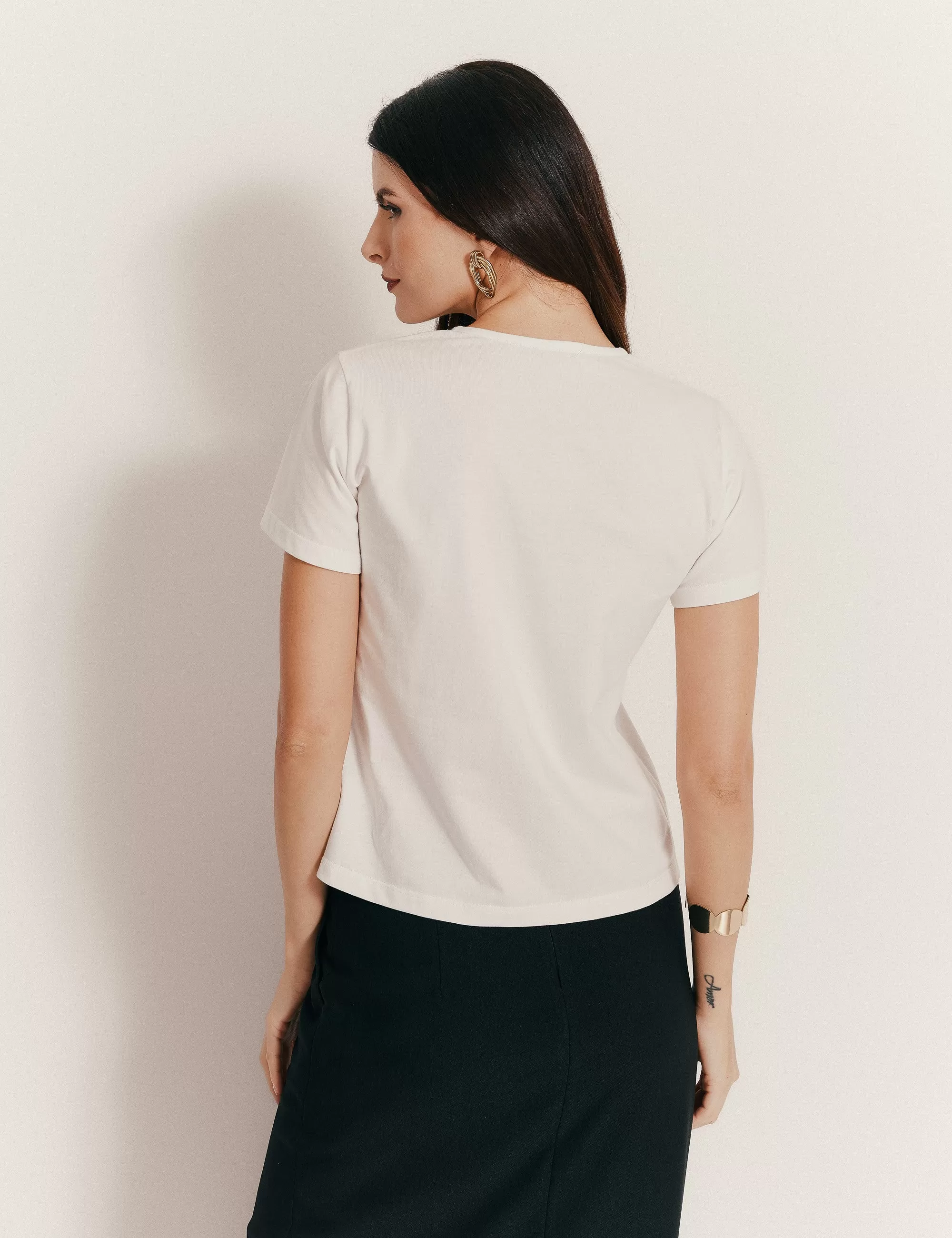 BLUSA UNIQUE CHIC BRANCA BARBARA MALHA