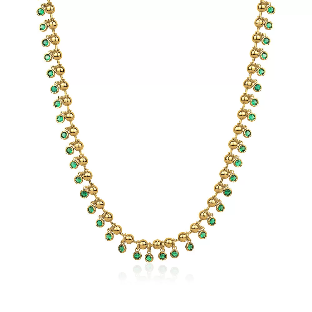 BOHO CHIC EMERALD NECKLACE