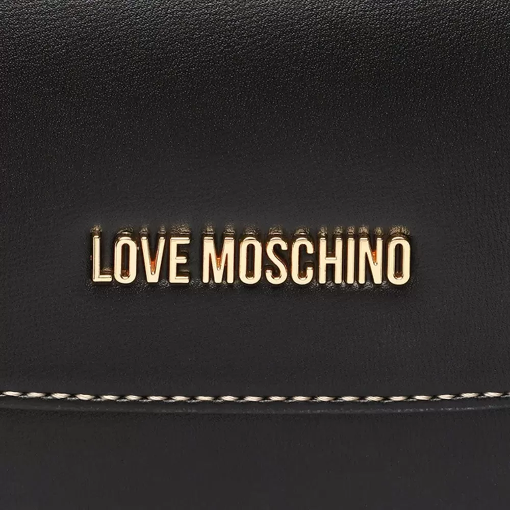 Borsa Donna a Mano con Tracolla in Tessuto LOVE MOSCHINO colore Nero