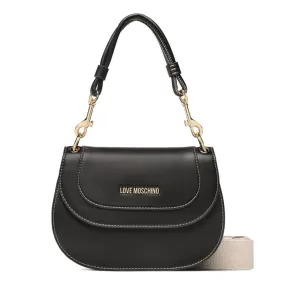 Borsa Donna a Mano con Tracolla in Tessuto LOVE MOSCHINO colore Nero