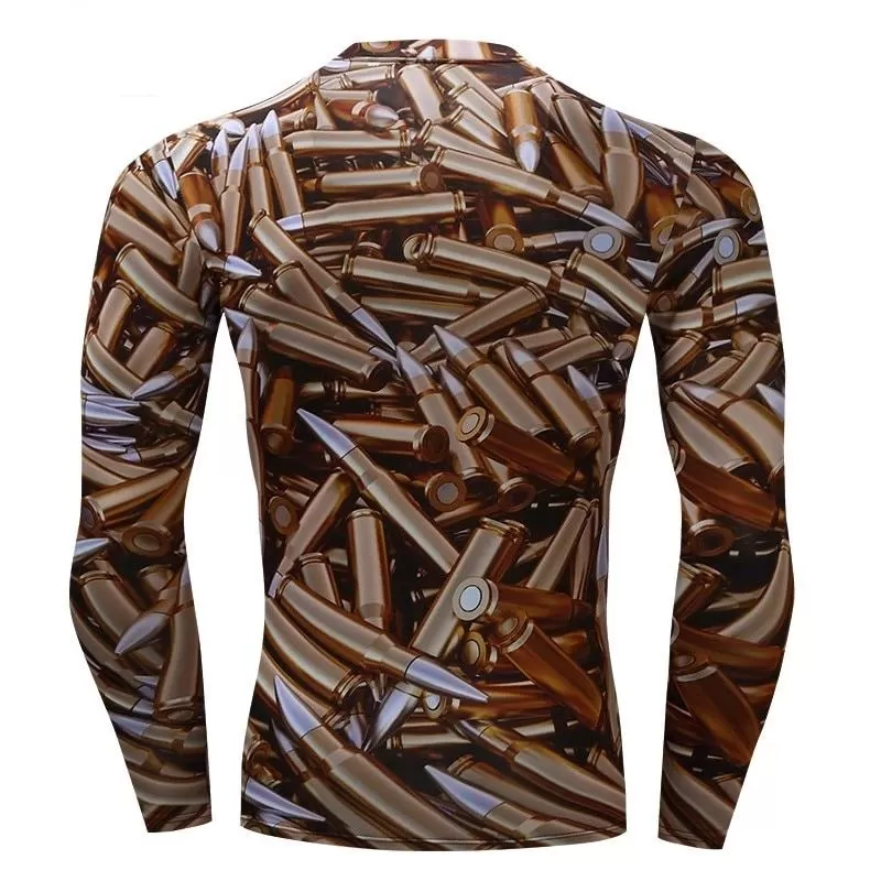 Camouflage Compression 'Bullets Camo' Long Sleeve Rashguard