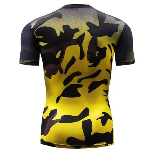 Camouflage Compression 'Liquid | Yellow' Short Sleeve Rashguard