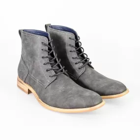 Cavani Hurricane Grey Men's Leather Boots