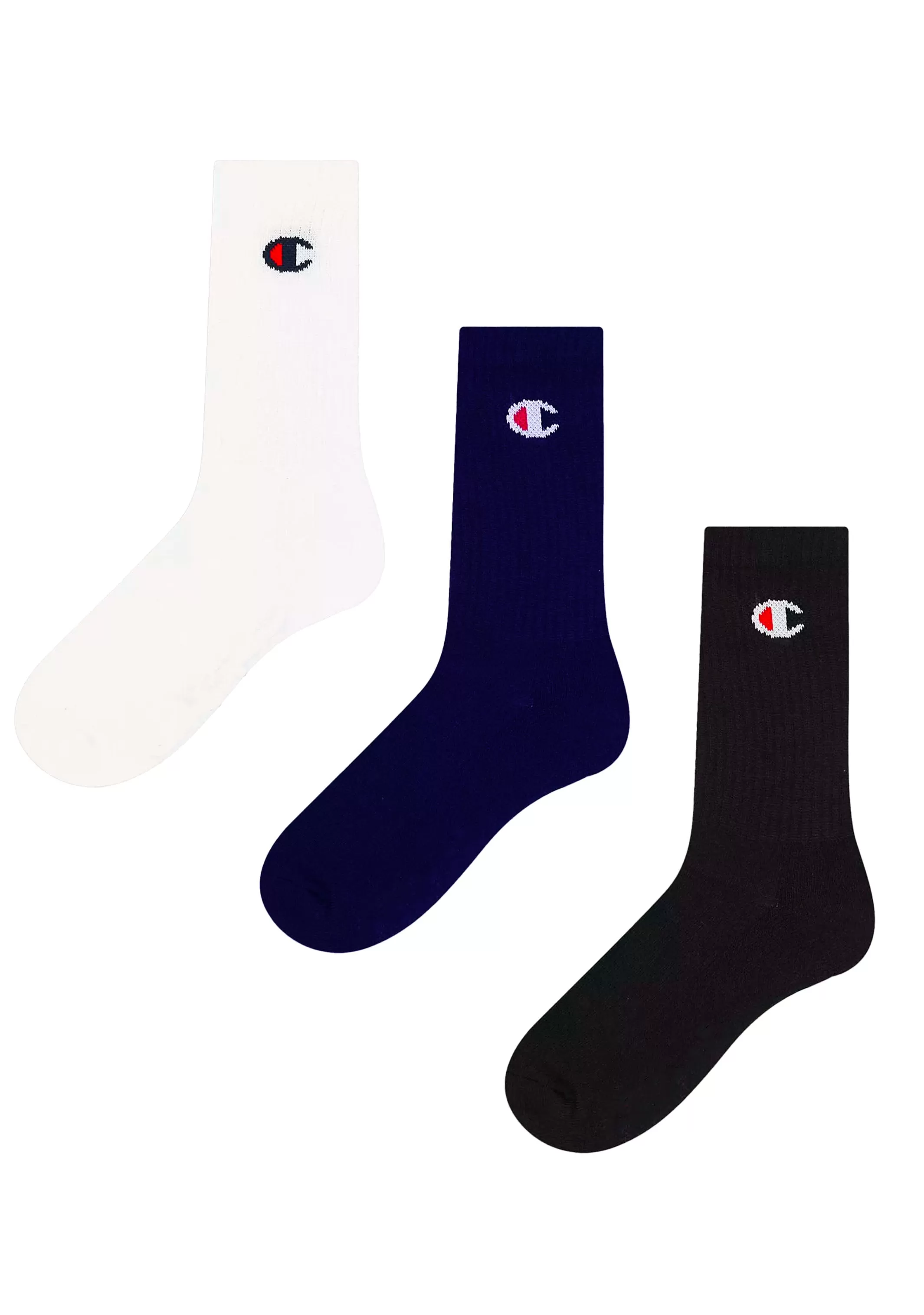 Champion 3 Pack Sports Crew Socks in Multi Colour <br> SXQE3N 09K