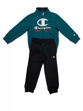 Champion boys' sweatshirt tracksuit 306179 GS549 green-black