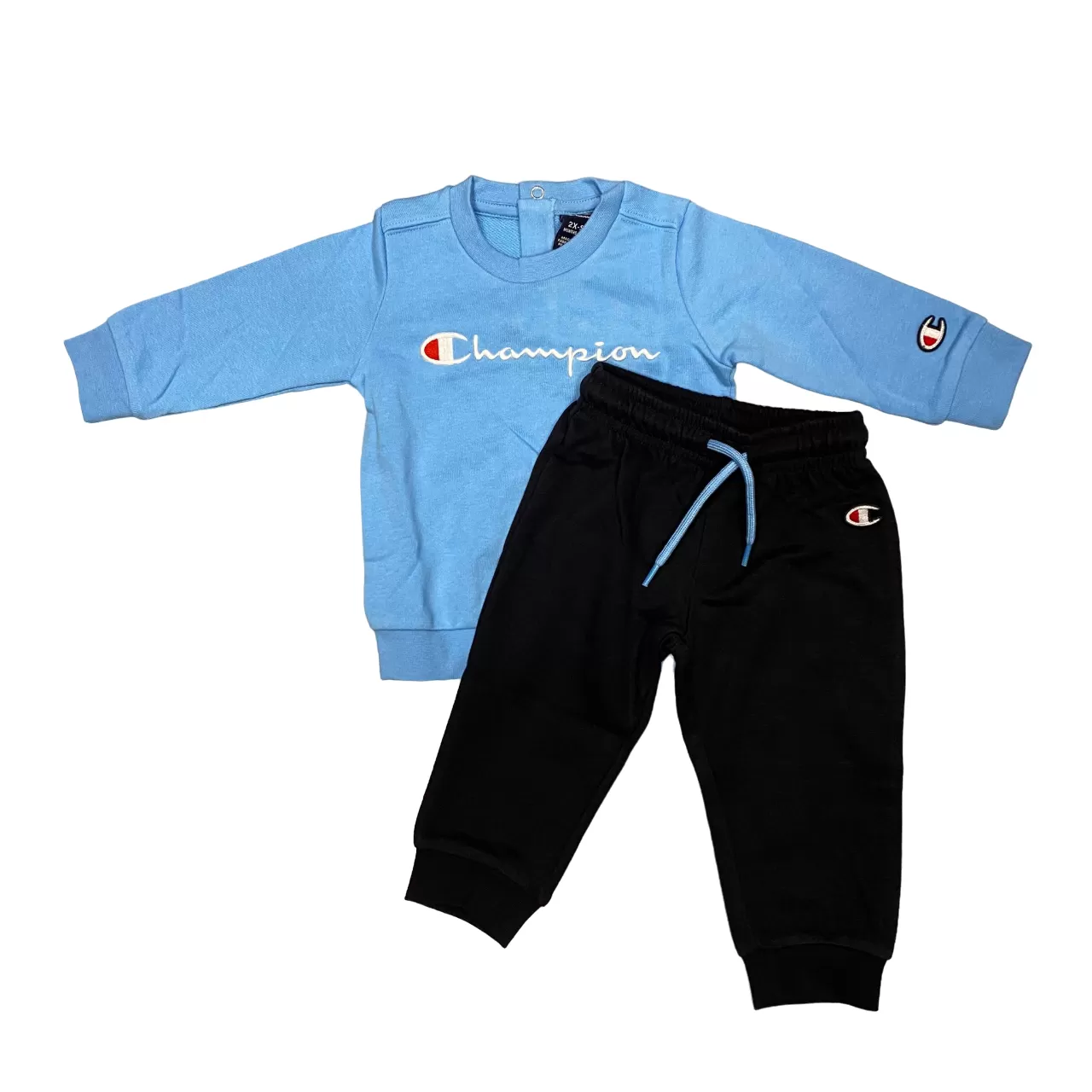 Champion children's cotton tracksuit 306780 light blue black