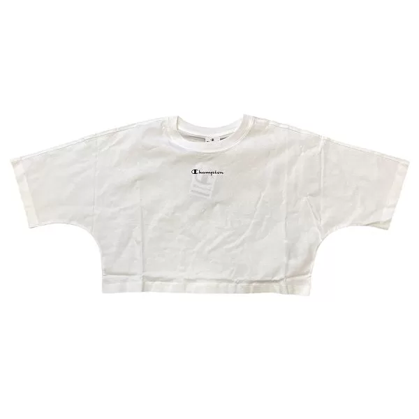 Champion Croptop women's short t-shirt 114887 WW001 WHT white