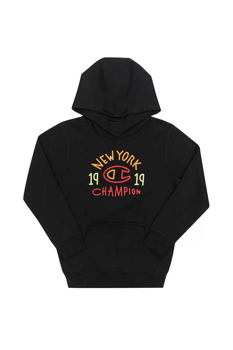 CHAMPION JUNIOR GRAPHIC HOOD BLACK