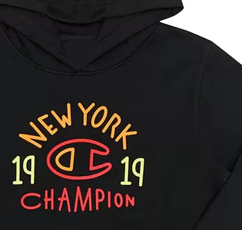 CHAMPION JUNIOR GRAPHIC HOOD BLACK