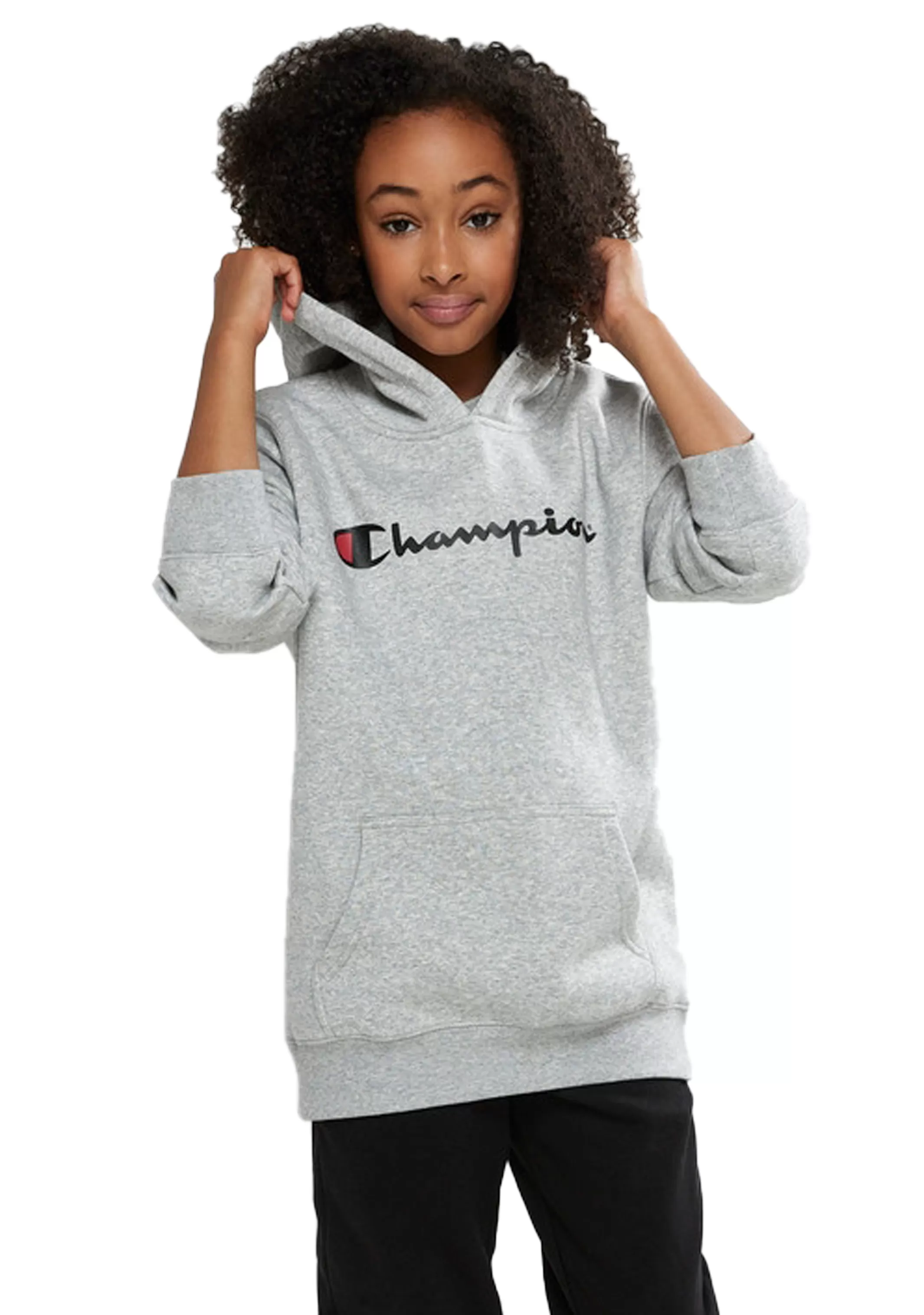 Champion Junior Script Hoodie <br> KX96N GREY