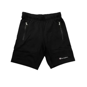 Champion men's sports shorts in cotton with zip pockets 219929 KK001 black