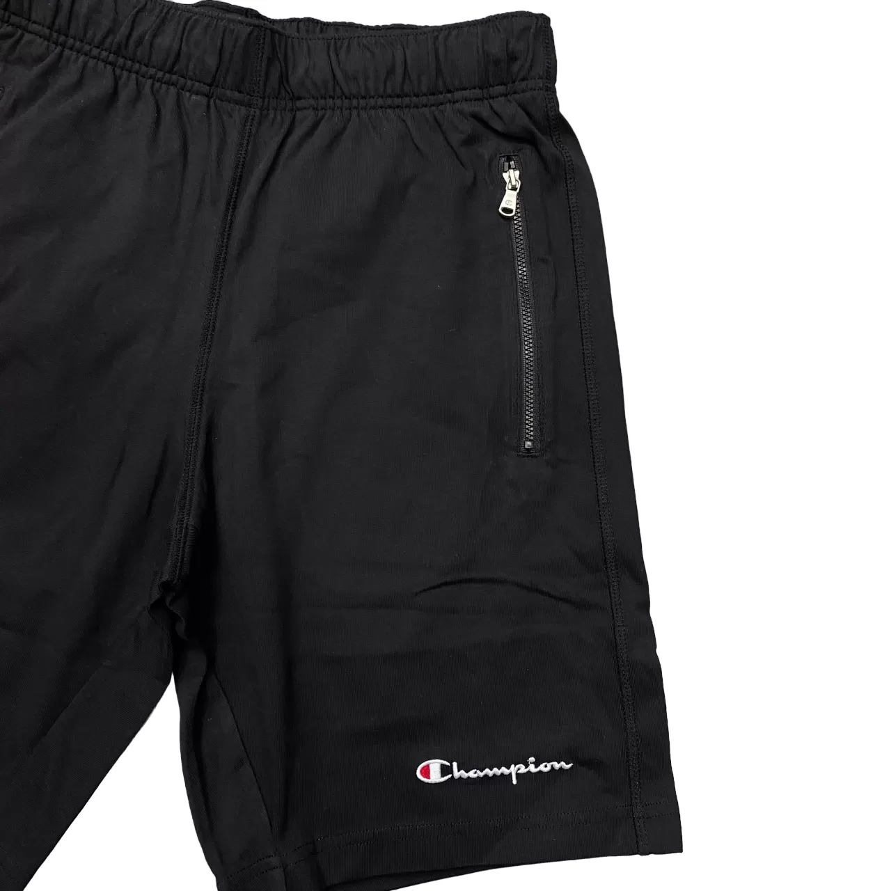 Champion men's sports shorts in cotton with zip pockets 219929 KK001 black