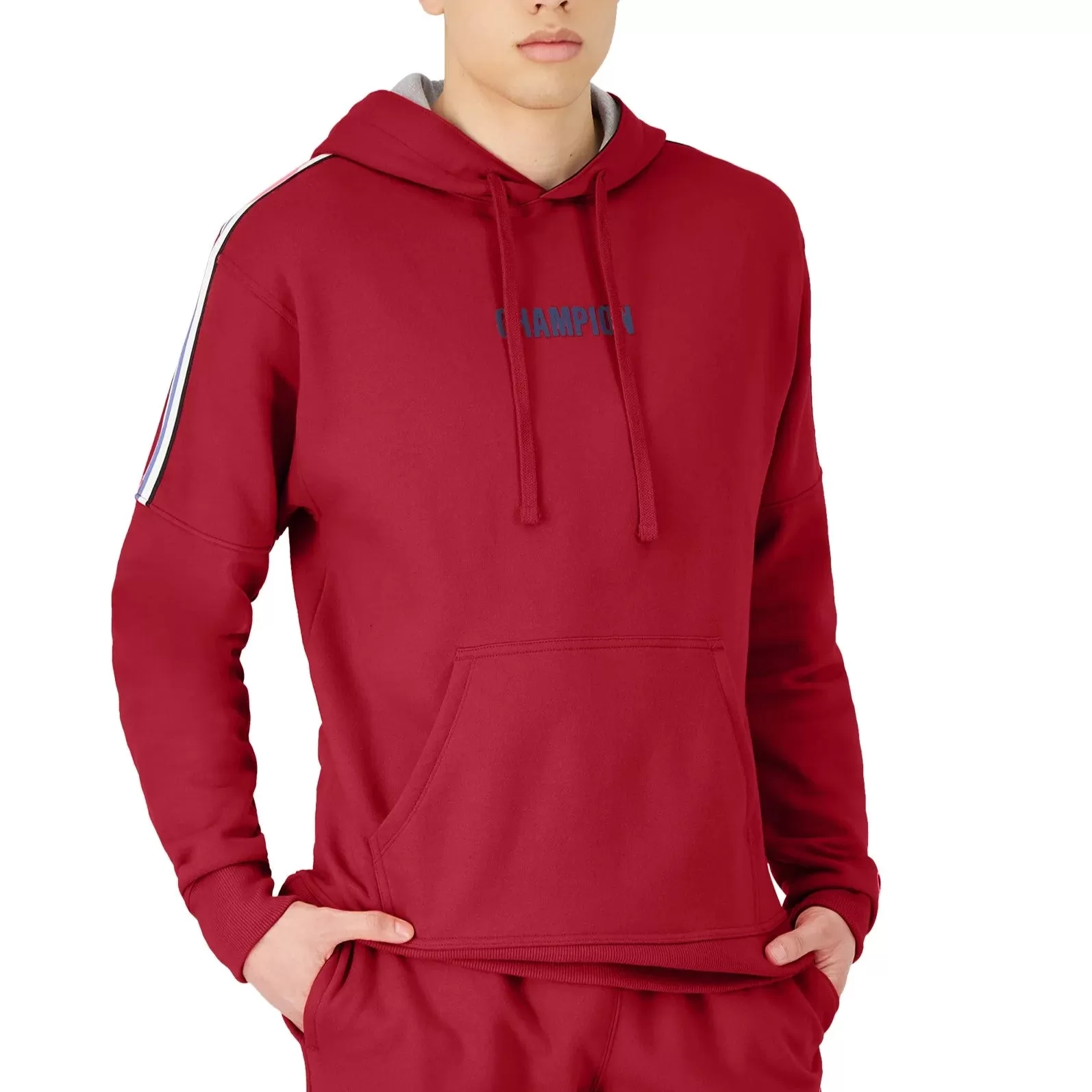 CHAMPION Powerblend Warm Up Hoodie Taped Sleeve