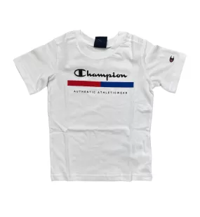 Champion short sleeve boy's t-shirt with print 306696 white