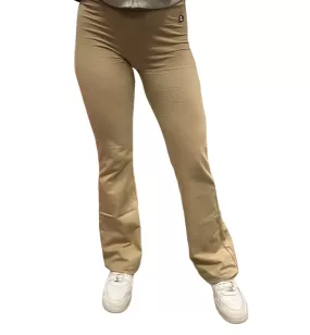 Champion women's sports trousers with high waist and wide flares 117137 beige