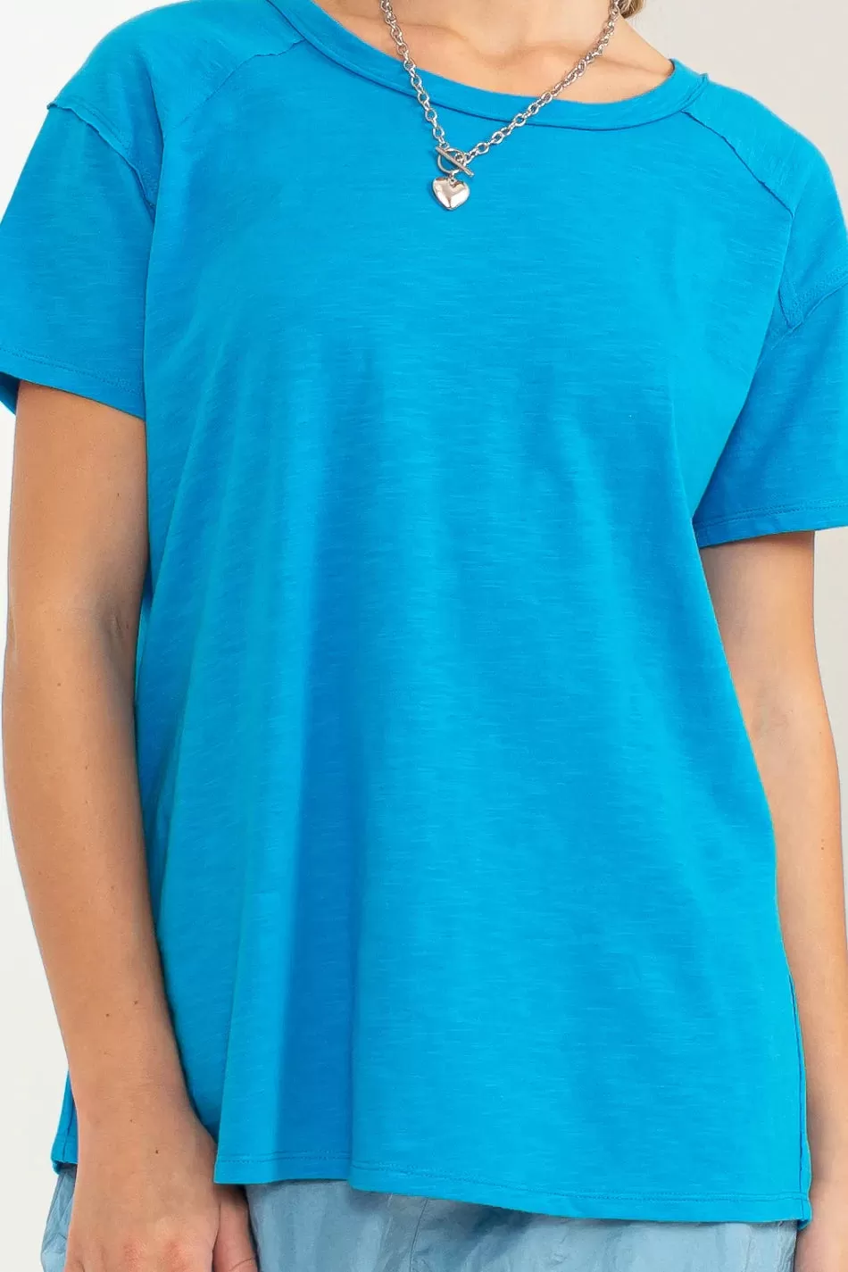 Chic Ease Tee-Turquoise