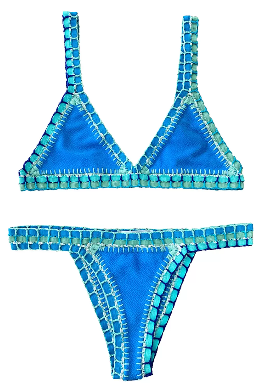 Coccoloba Swim Crochet Top in Ocean Blue