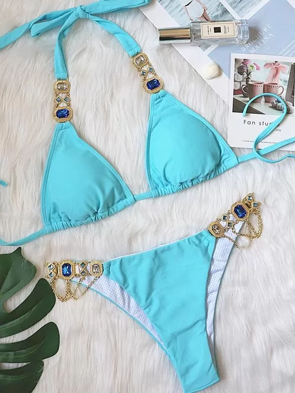 Crystal Diamond Multiple Colour Bikini