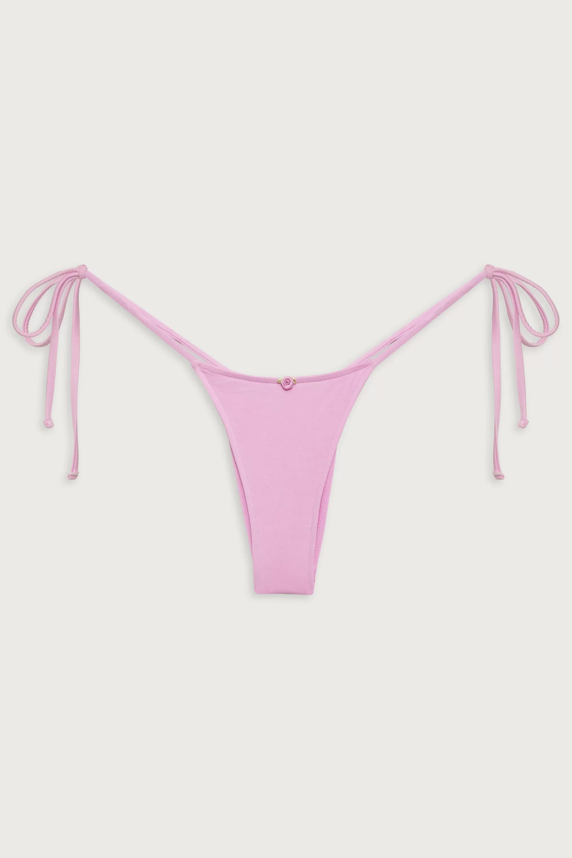 Divine Tie Side Skimpy Bikini Bottom - French Rose