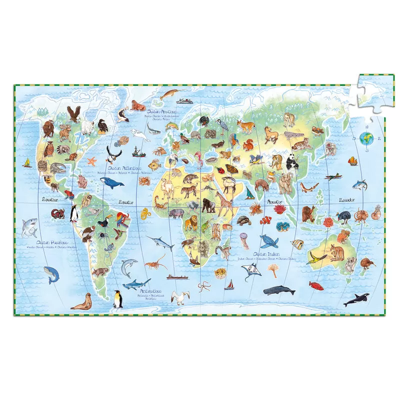 Djeco World Animals 100pc Observation Puzzle