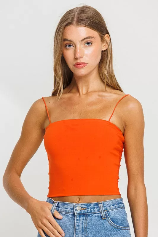 Double Layer Crop Cami Top