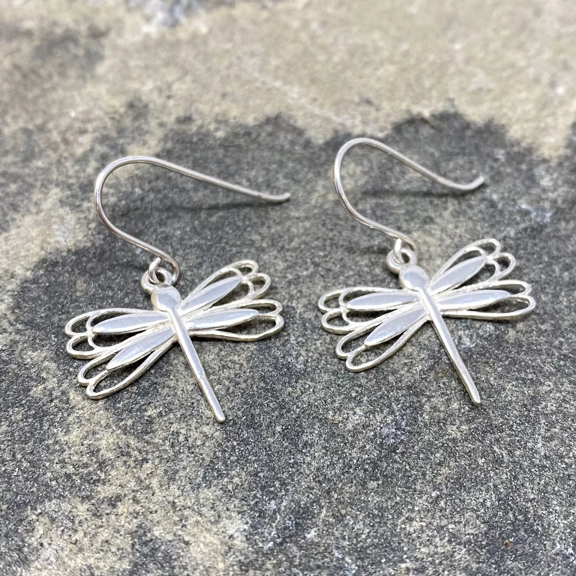 DRAGONFLY vintage sterling silver earrings