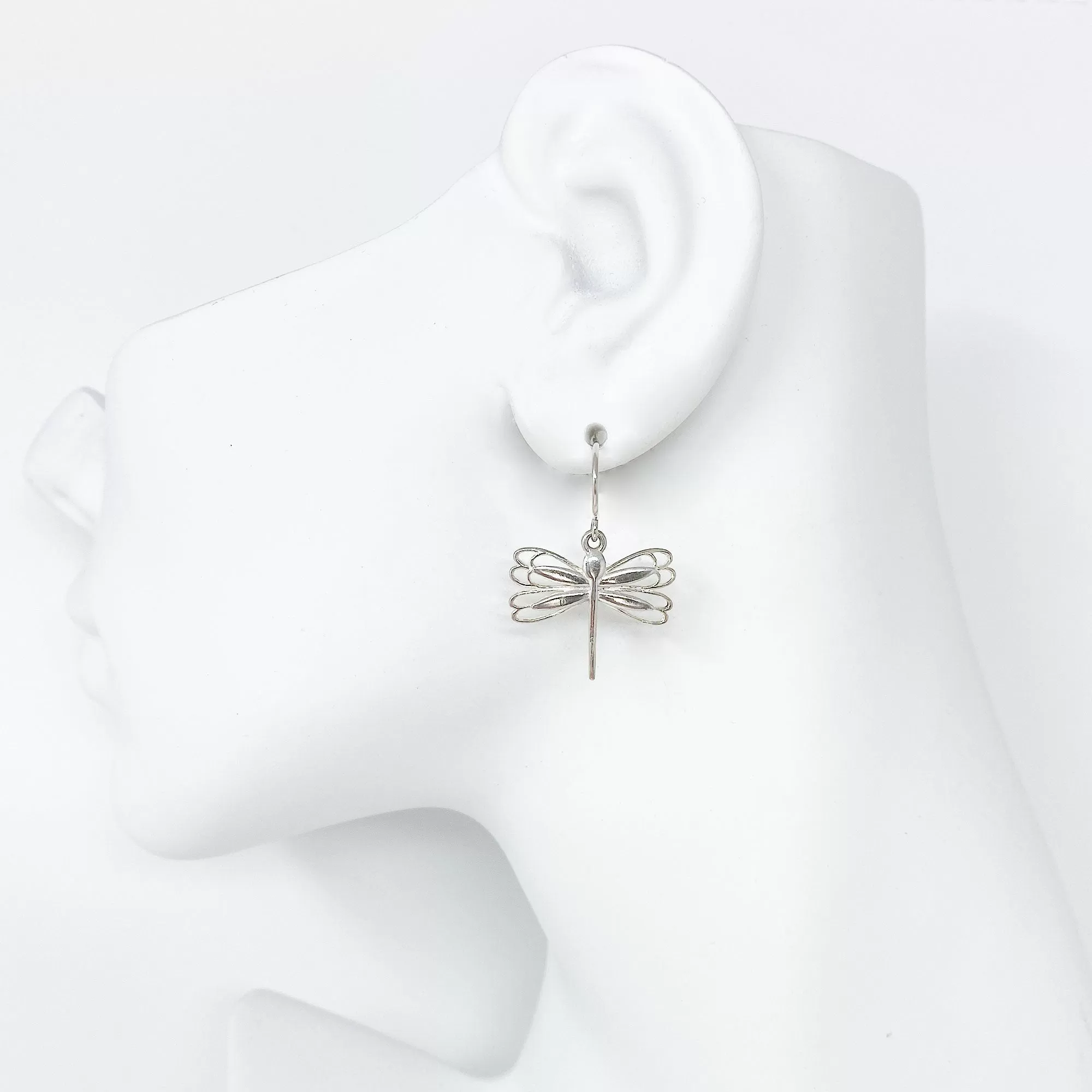 DRAGONFLY vintage sterling silver earrings