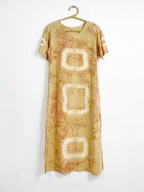 Essence Tan Tie Dye Cotton Maxi Dress