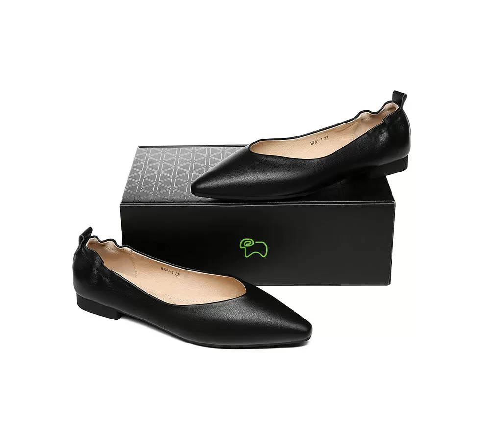 EVERAU Leather Flats Women Sera