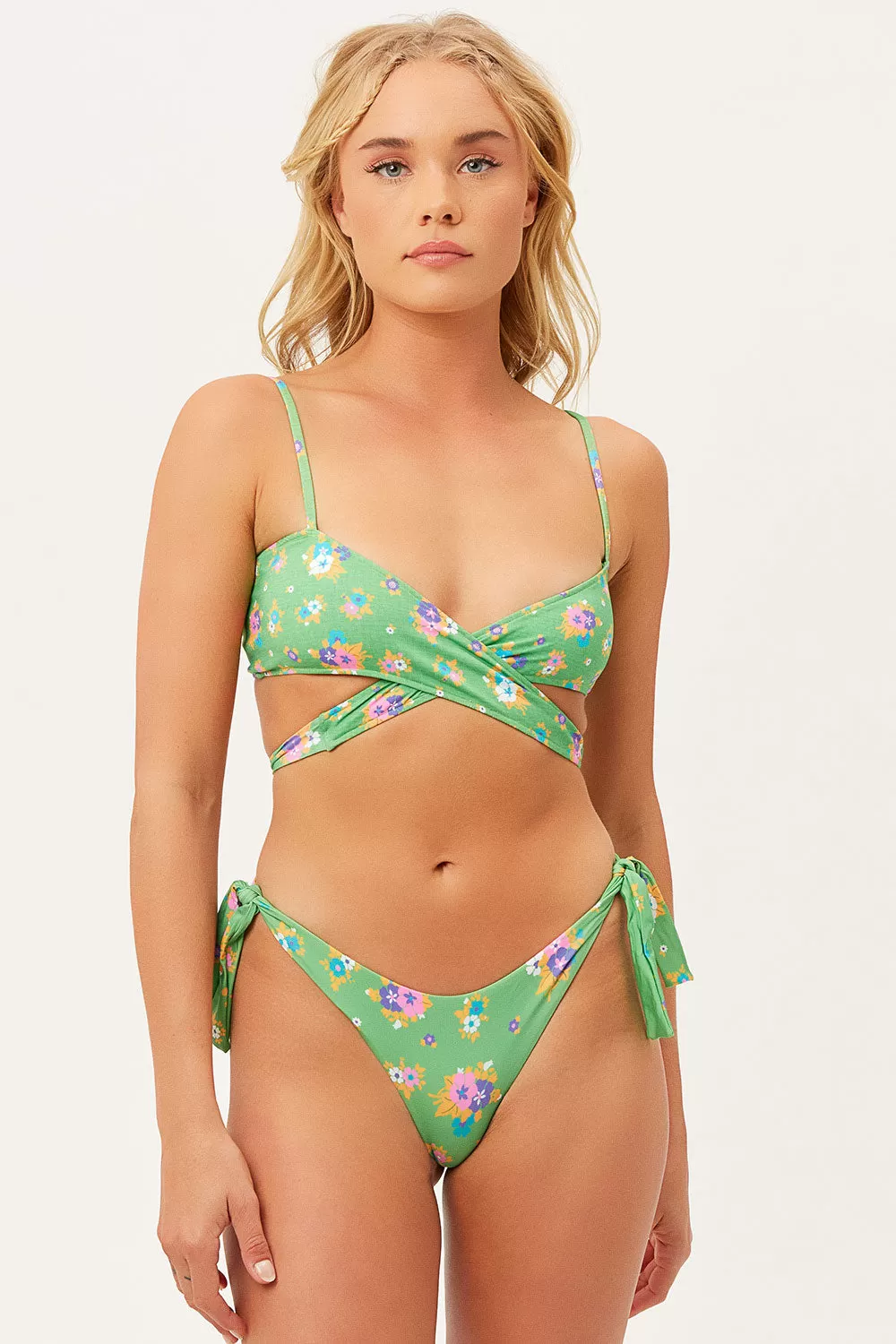 Falcon String Cheeky Bikini Bottom - Meadow