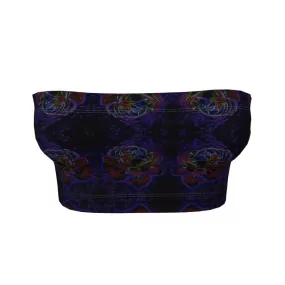 Floral Embosses: Roses 01 Patterned Designer Bandeau Bra