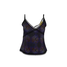 Floral Embosses: Roses 01 Patterned Designer Cami Top